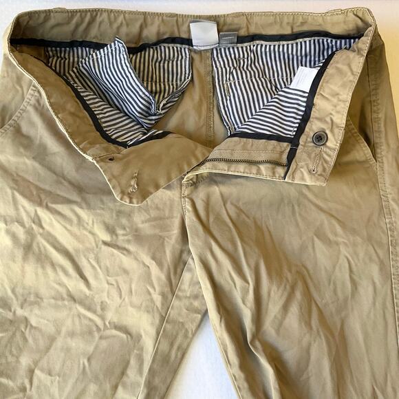 Jcp Men Khaki Pants size 30x30 Natural Tan Straight Leg Mid Rise - Picture 2 of 10